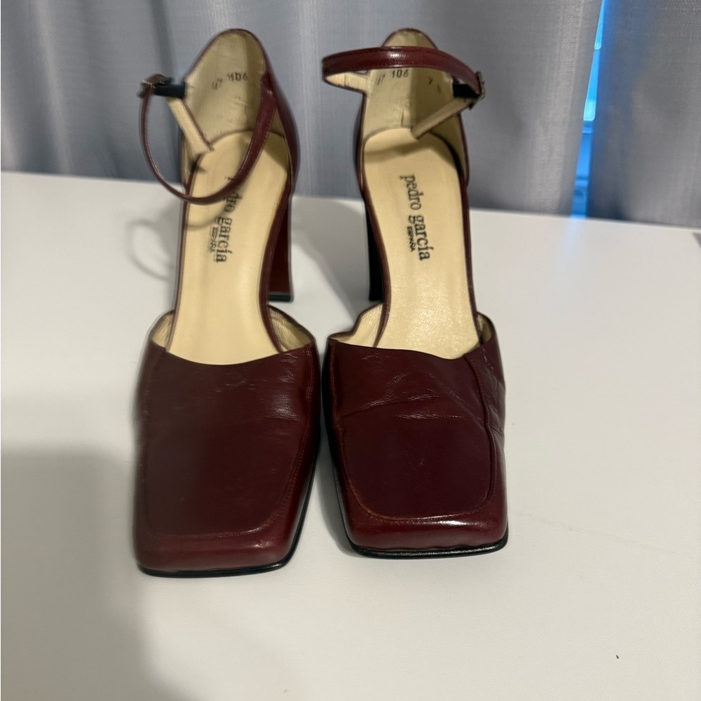 Pedro Garcia Burgundy Women's Heels
